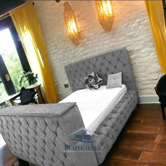 Grey TV Beds Double, King Size and Super King Size