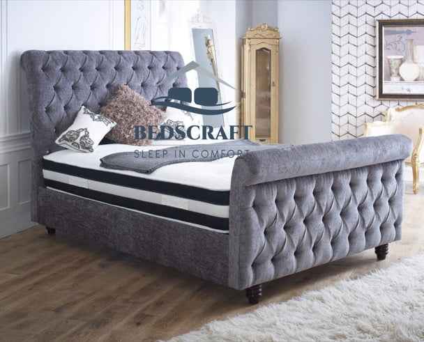 Chesterfield Sleigh Bed