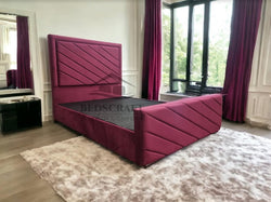 Memphis Bed Frame | Crushed Velvet, Chenille or Plush Velvet