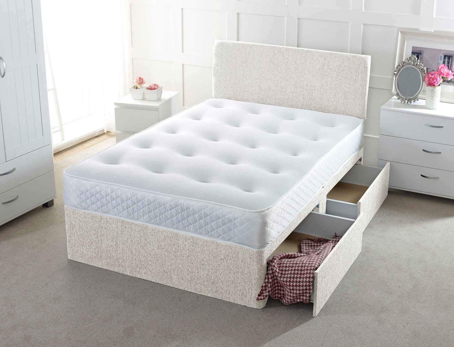 Plush Velvet Chesterfield Divan Bed with Storage | Luxury Upholstered Bed Frame