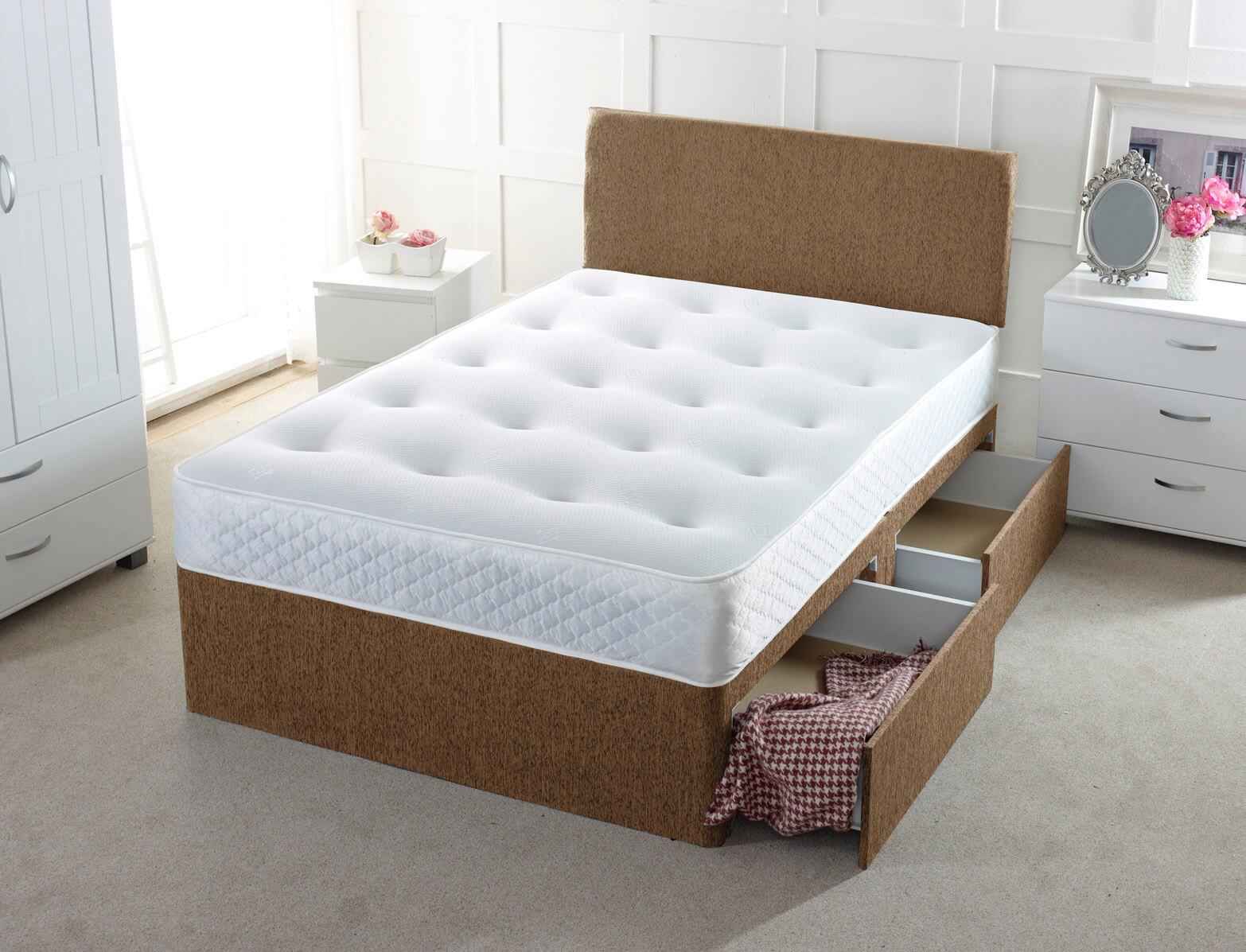 Plush Velvet Chesterfield Divan Bed with Storage | Luxury Upholstered Bed Frame