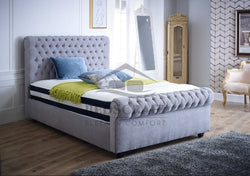 Quebec Chesterfield Sleigh Bed - Single Double, King Size or Super King Size