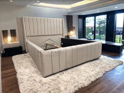 Strata Frame Bed - Crushed Velvet, Chenille or Plush Velvet Fabrics